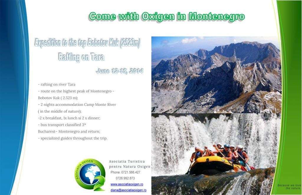 Come with Oxigen in Montenegro
