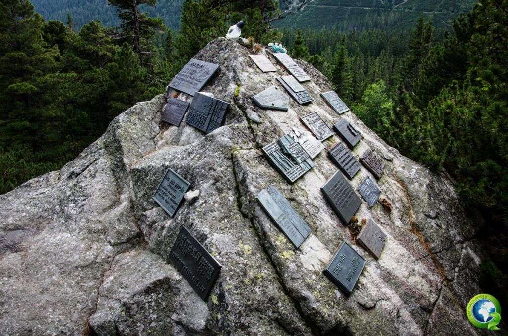 The monument of the climbers from all over the world